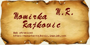 Momirka Rajković vizit kartica